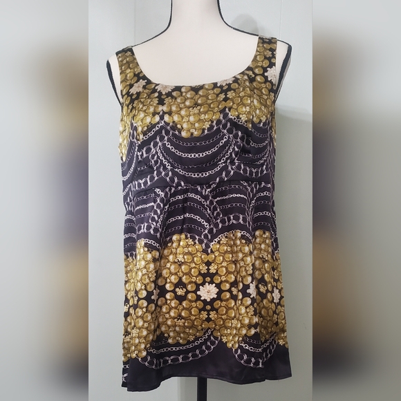 CAbi pearls and chains 100%‎ silk medium scoopneck camisole tank top - Picture 10 of 10